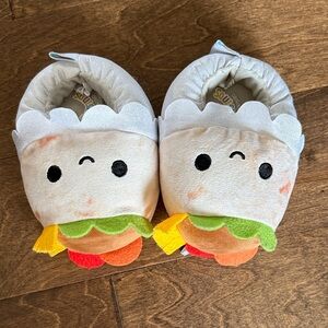 Squishmallows Burrito/Taco Kids Slippers - White, Green, Yellow, Orange